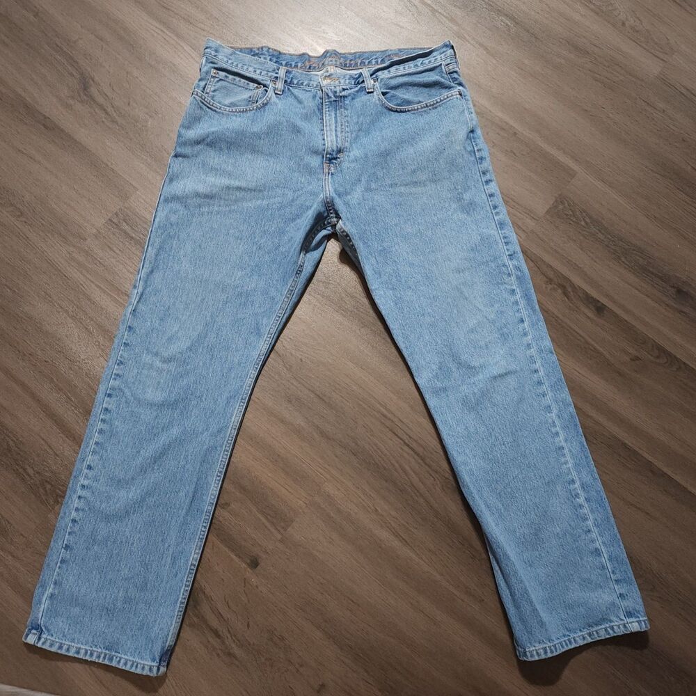 Eddie Bauer Men's Denim Blue Jeans Classic Fit 36 x 32 100% Cotton Straight Leg